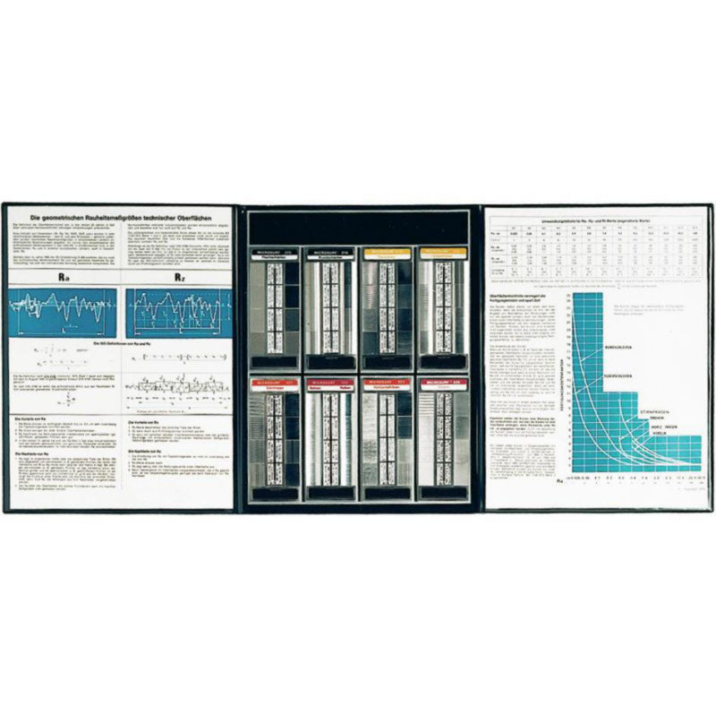Porovnávací vzorky pro určování drsnosti povrchu, porovnávací tabulka