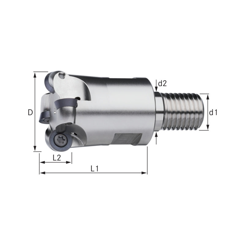 Rovinné a kopírovací frézy s vyměnitelnou břitovou destičkou a se závitem
