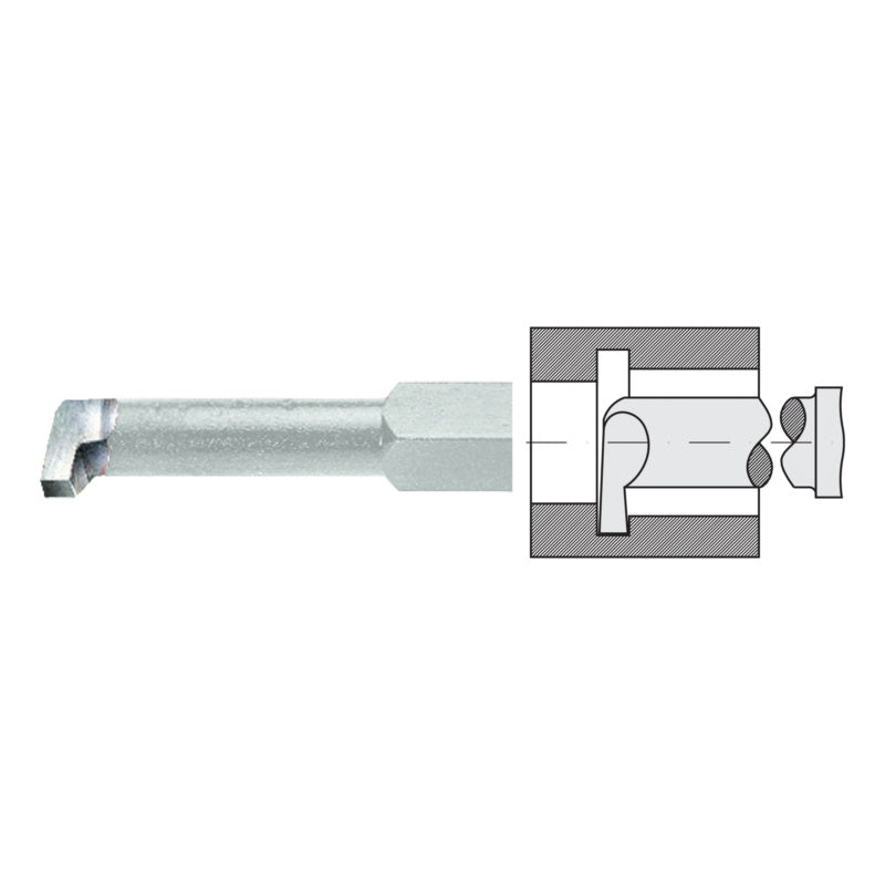 Drážkovaný soustružnický nůž, vnitřní