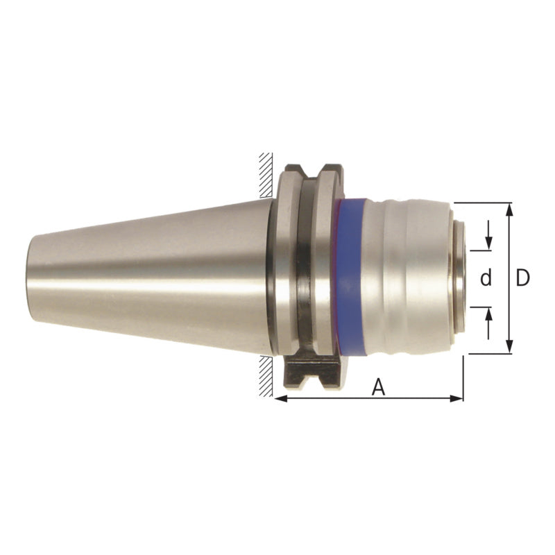 Synchronní upínací pouzdra závitníku se strmým kuželem