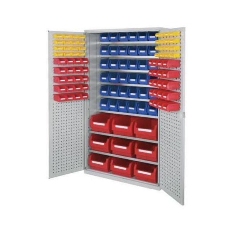 Skříně s průhlednými skladovacími krabicemi