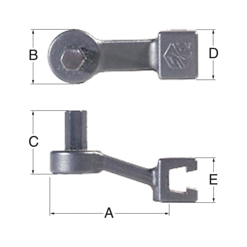 Spojovací bit pro šestihranný nástrčný klíč, rybinový