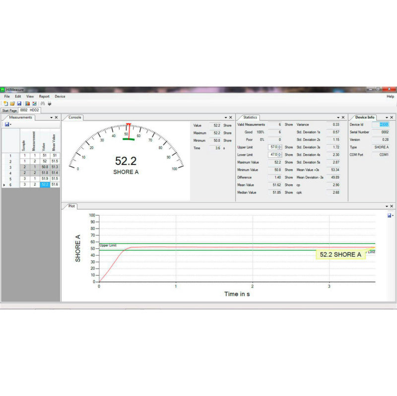 Software pro tvrdoměry Shore