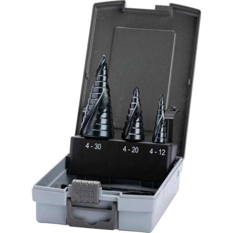 Sada stupňových vrtáků