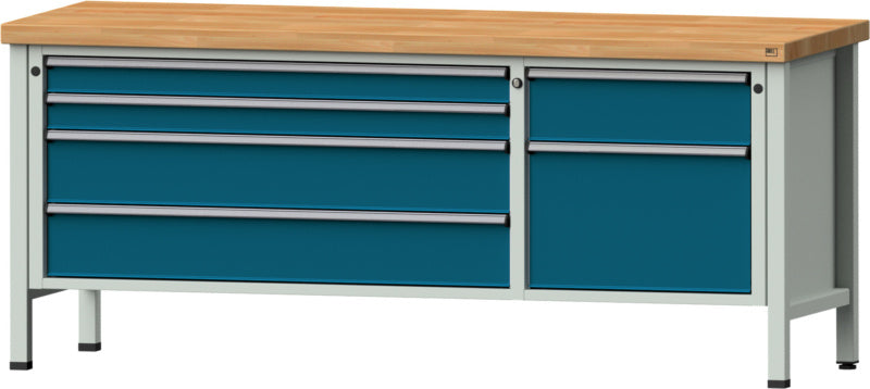 Dílenský stůl se skříňkou, řada V 2000
