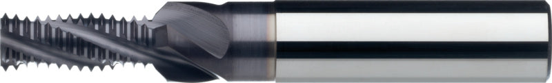 Vícerozsahová závitová fréza se 45° záhlubníkem ze slinutého karbidu s vybráním rovná stopka HA