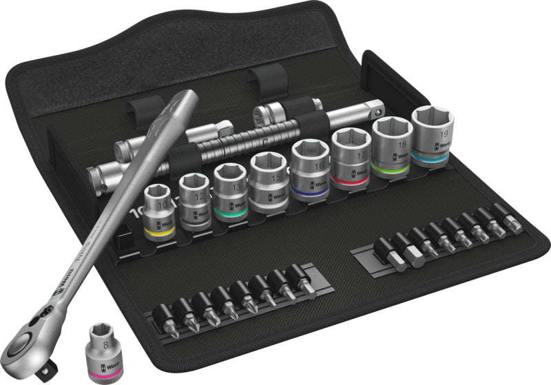 Sada kovových ráčen Zyklop, reverzibilní ráčna, 29 ks