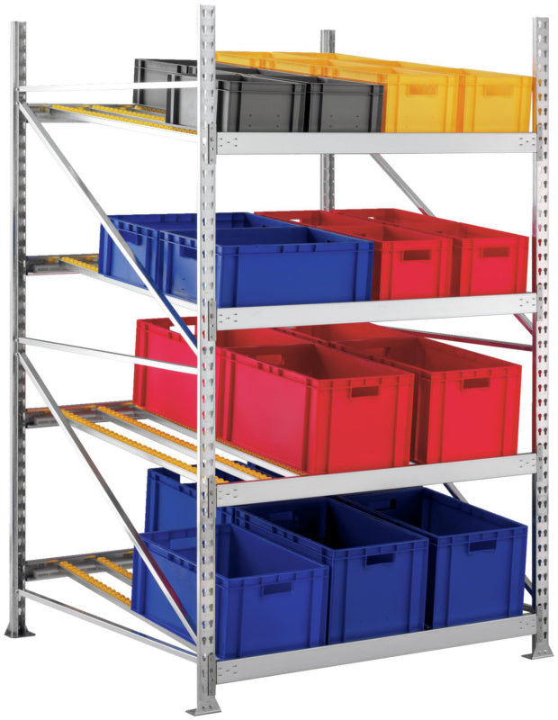 Odběrový regál META MINI-RACK s válečkovými dopravníky