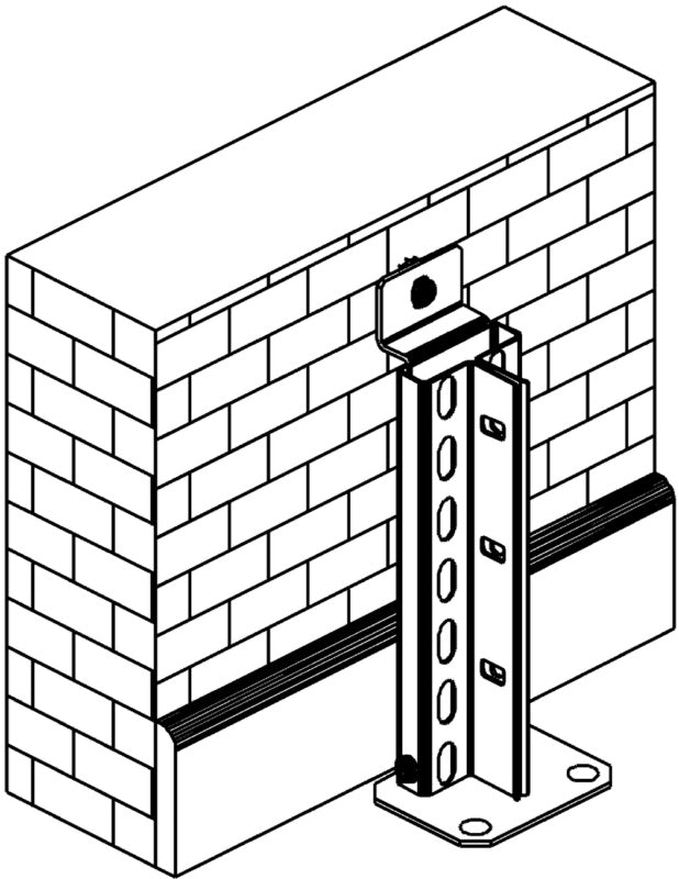Připojení na stěnu pro zásuvný regál