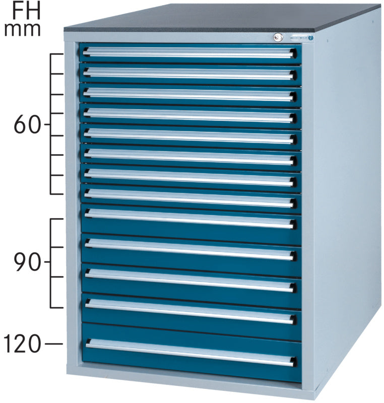 Systém zásuvkových skříní 800 S se 13 zásuvkami SOFT-CLOSE
