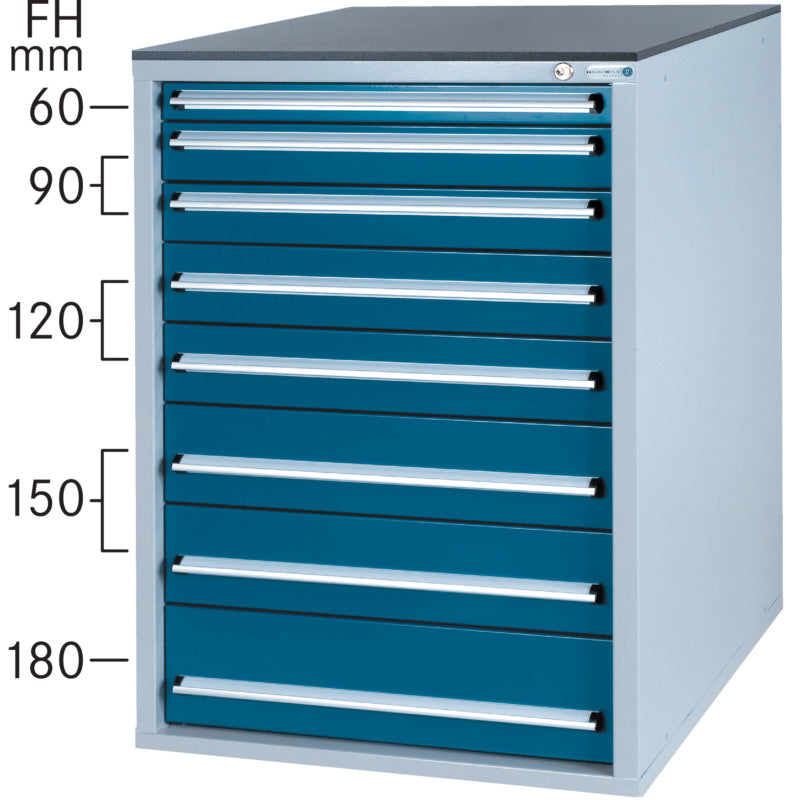 Systém zásuvkových skříní 800 S se 8 zásuvkami