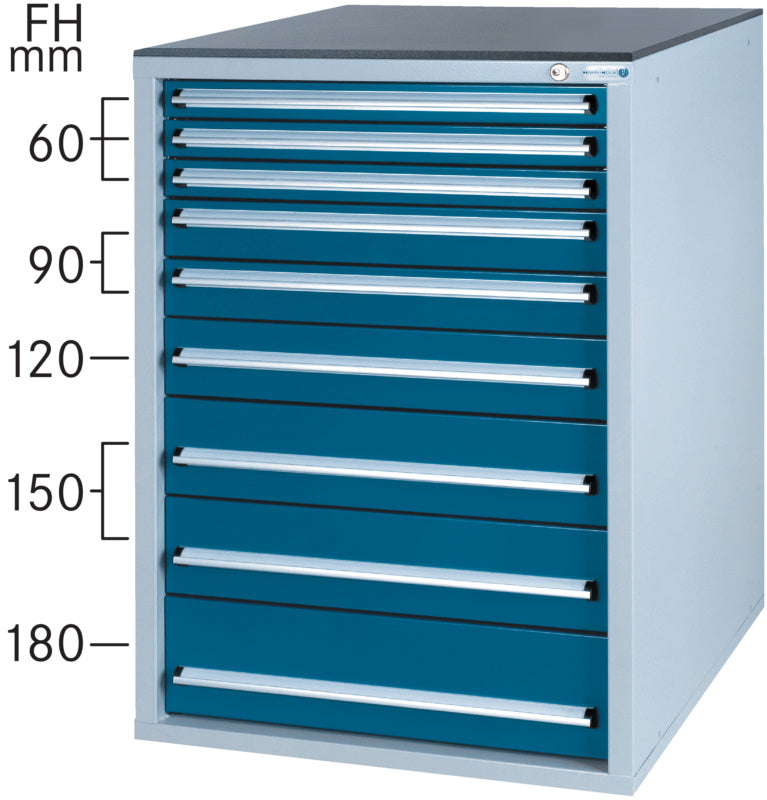 Systém zásuvkových skříní 800 S se 9 zásuvkami SOFT-CLOSE