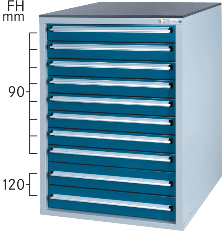 Systém zásuvkových skříní 800 S se 10 zásuvkami SOFT-CLOSE