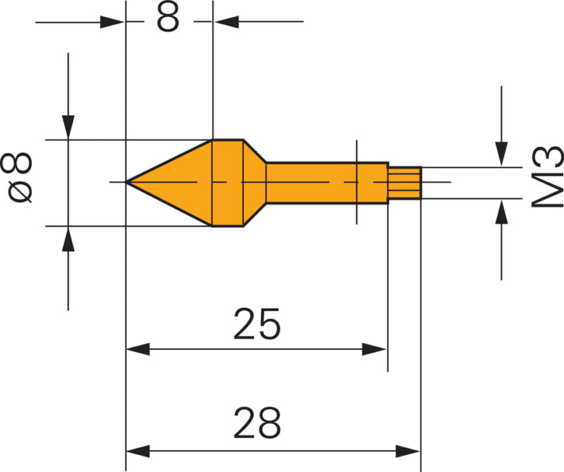 Kuželová měřicí dotyková sonda