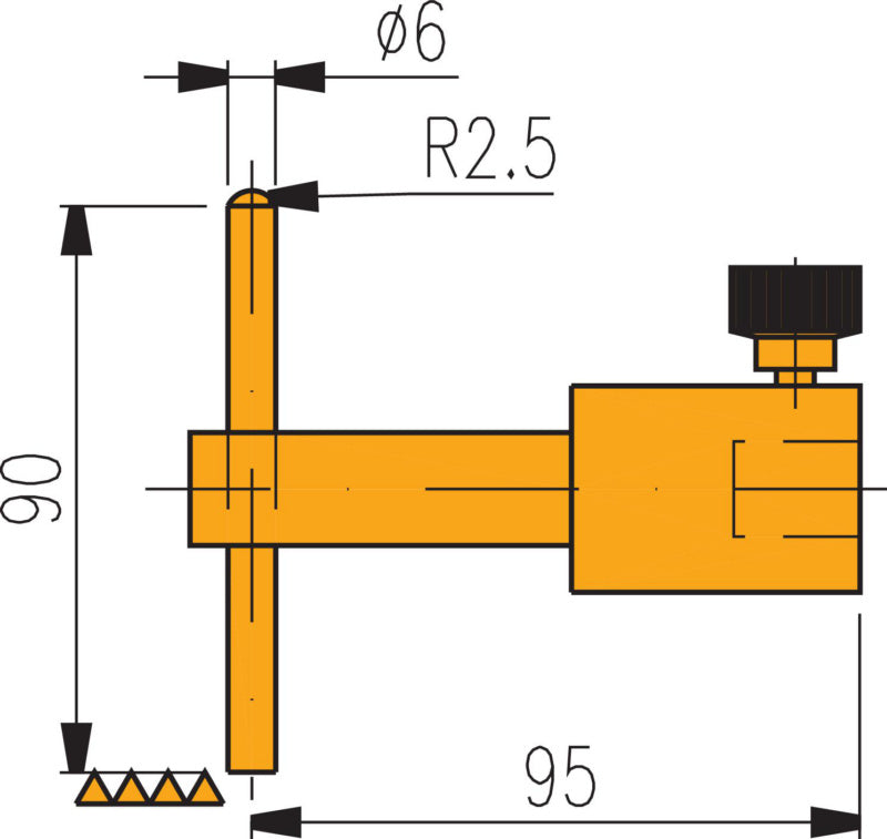 Měřicí dotyková sonda s kuličkovým a plochým měřicím povrchem