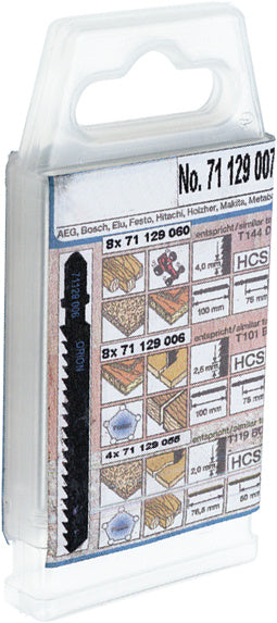 Sada pilových listů pro přímočaré pily na dřevo