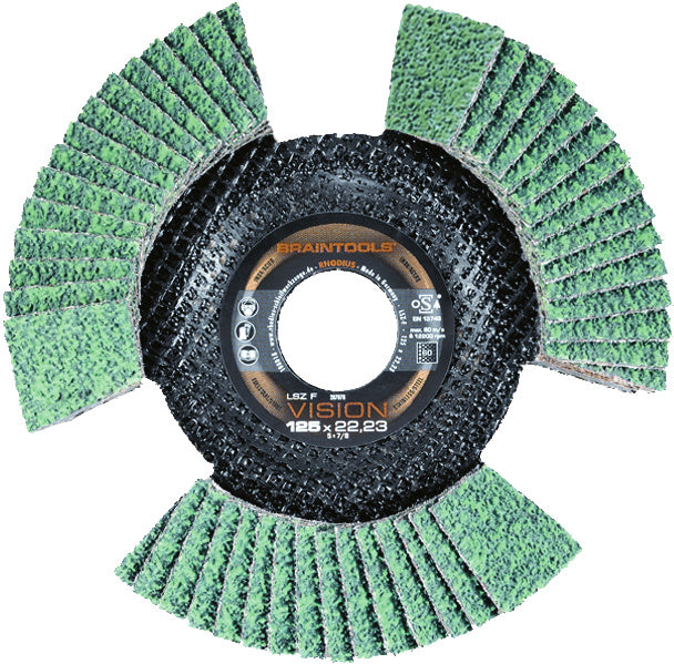 Průhledný brusný lamelový kotouč LSZ-F VISION Cool pro ocel / nerezovou ocel