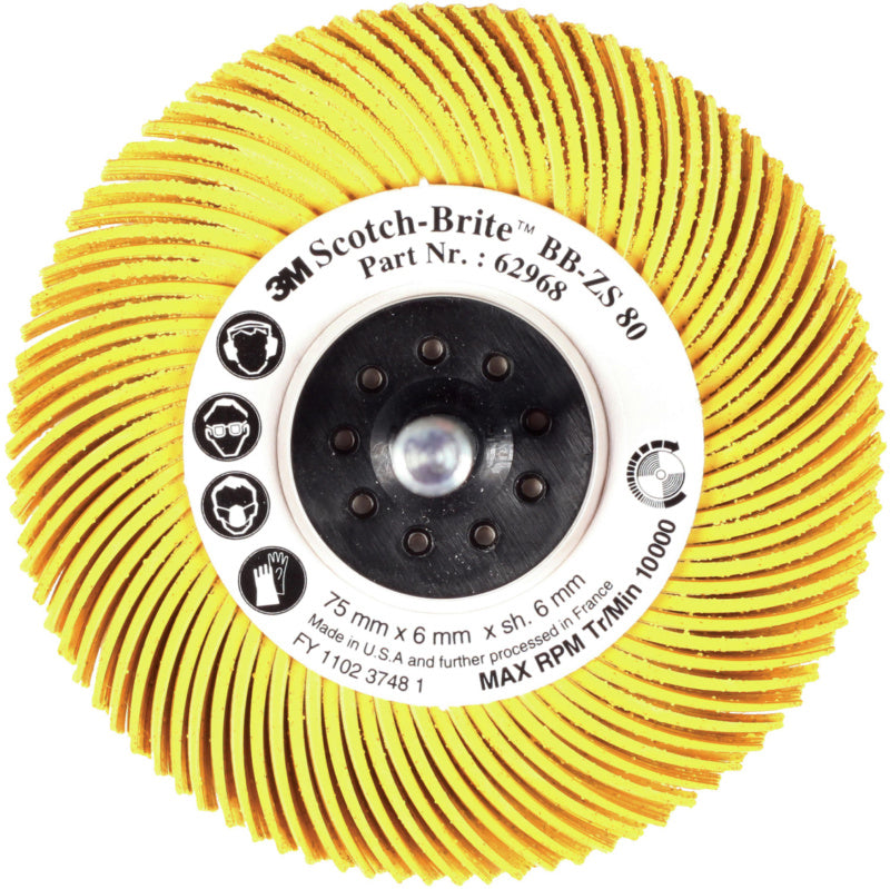 Radiální brusný kartáč Scotch-Brite™ BB-ZS, tvar C, s dříkem