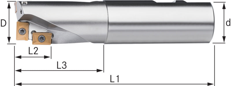 Vrták/zahlubovací fréza, 90°, se stopkou Weldon