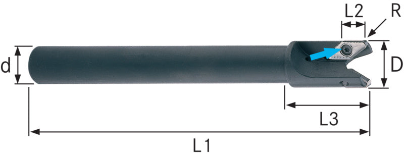 Ponorná fréza s válcovou stopkou pro neželezné kovy a plasty