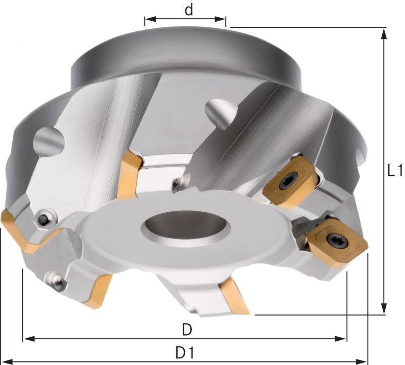 Rovinné frézy, 45°