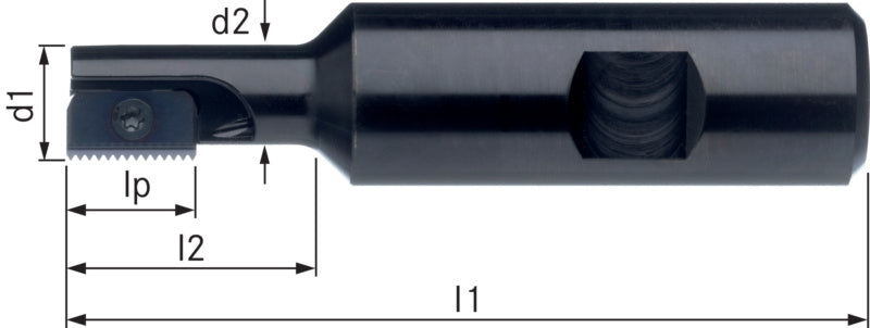 Držák pro závitovou frézu jednoduchá fréza ocel rovná stopka HB