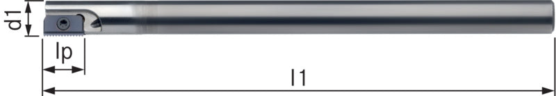 Držák pro závitovou frézu jednoduchá fréza slinutý karbid rovná stopka HA