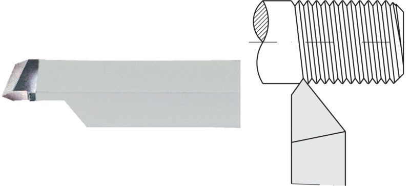 Pravoúhlý nástroj 60° HSSE pro soustružení závitů