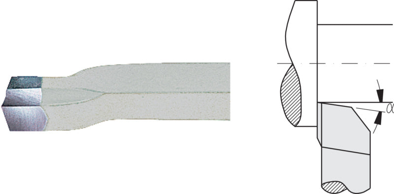 Osazený soustružnický nůž, HSSE, v souladu s DIN 4960, čtyřhranný