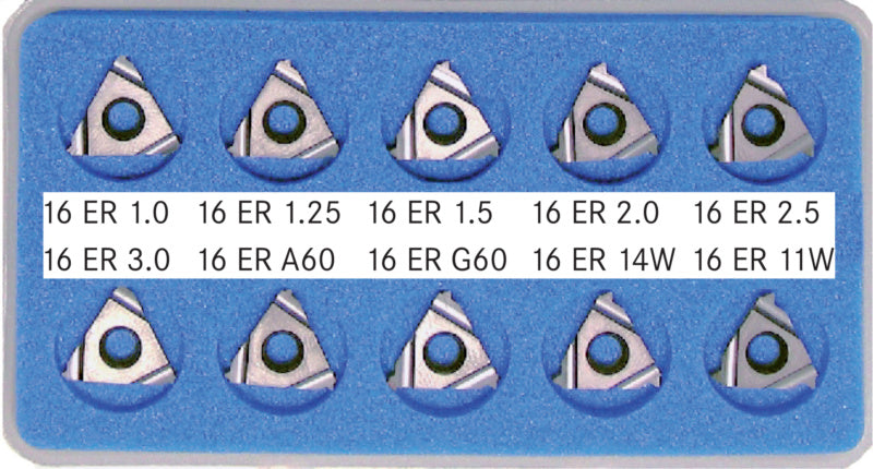 Sada destiček pro soustružení závitů