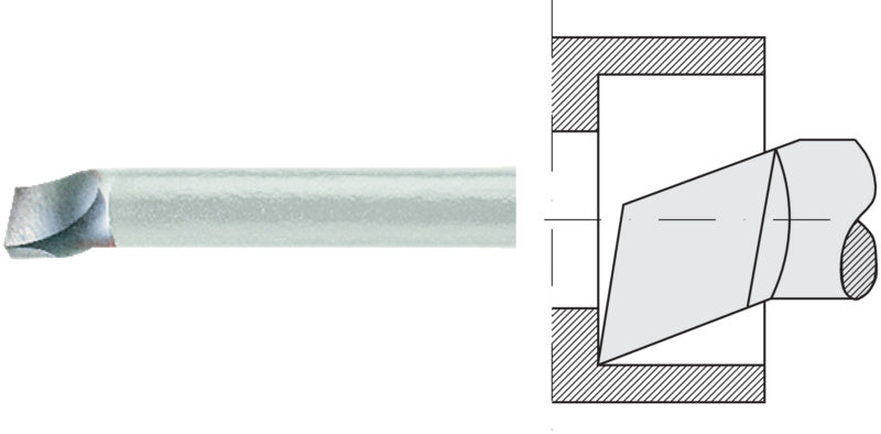 Vnitřní soustružnický nůž HSSE, podobný DIN 4954, pravoúhlý