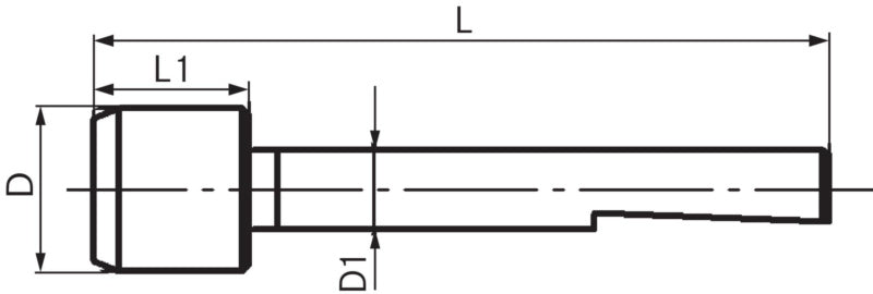 Vodicí čep s upínací plochou