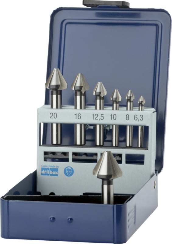 Sada kuželových zahloubení, 60°, HSS, trojitý břit