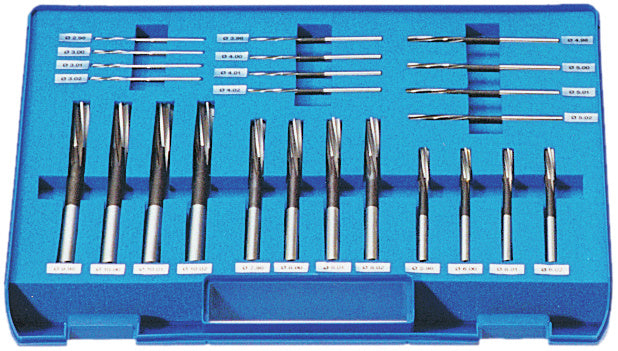 Sada strojních výstružníků NC, 1/100 mm HSSE s univerzální stopkou