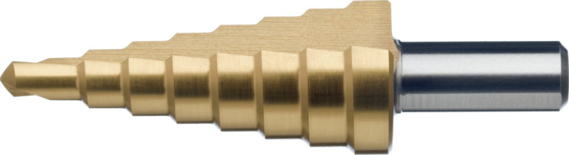 Stupňovitý vrták HSS-TiN, přímá drážka