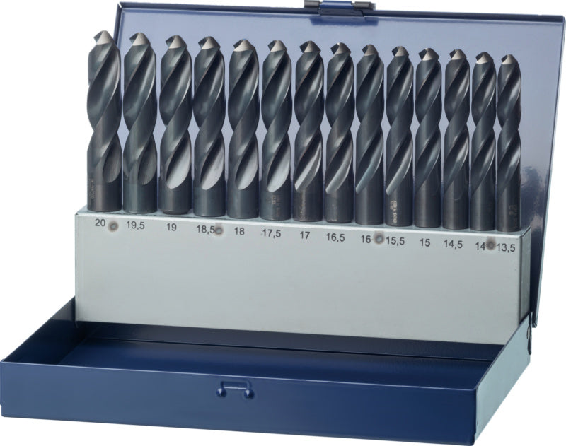 Sada spirálových vrtáků, typ N, HSS s odsazenou stopkou
