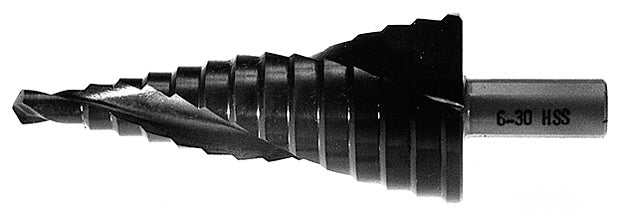 Stupňovitý vrták HSS, nepovrstvený, s kroucením