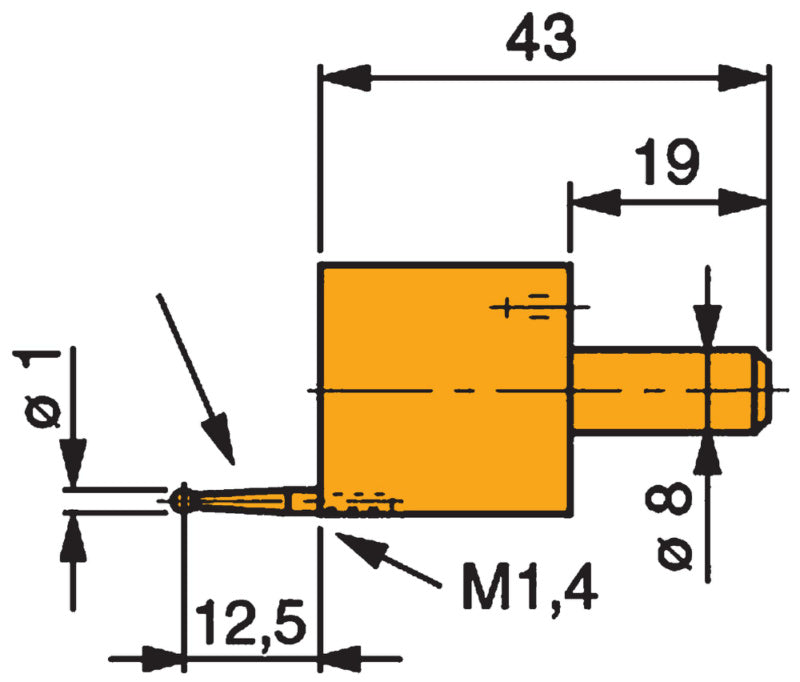 Držák vyměnitelných měřicích vložek