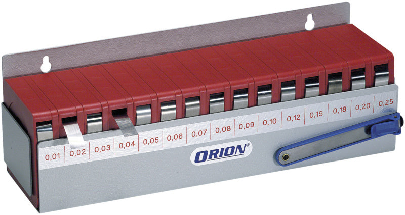 Sortiment spárových měrek v nástěnném držáku