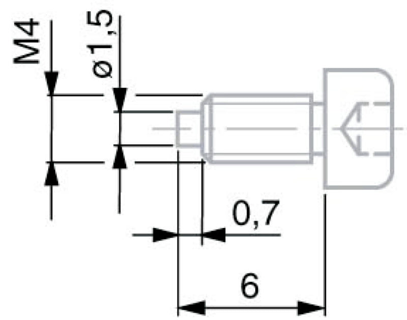 Upínací šroub TESANORM VKD pro systém sond pro měření délky
