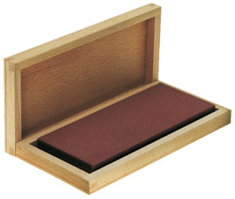 Brusný kámen DEGUSSIT lepený v dřevěné skříňce