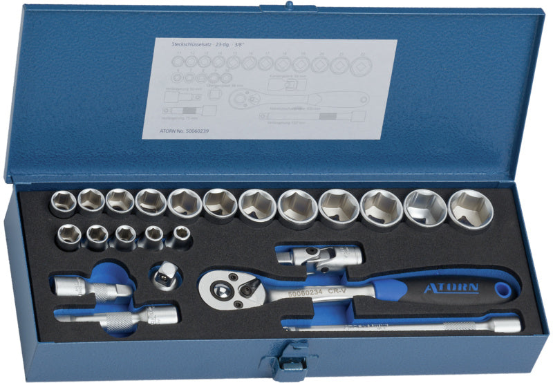 Nástrčný klíč, sada 23 ks