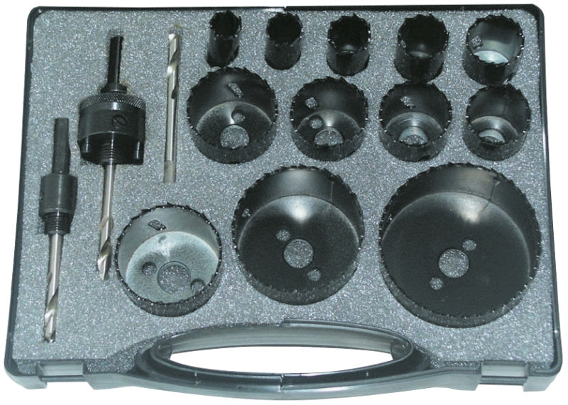 Sada bimetalových válcových pil HSS, 15 ks