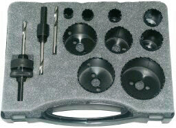 Sada bimetalových válcových pil HSS, 12 ks