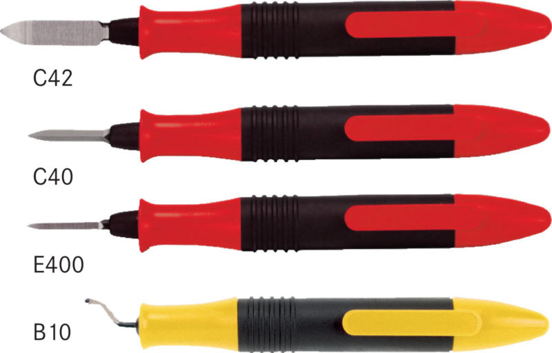 Sada trojhranných škrabáků Scrape Burr