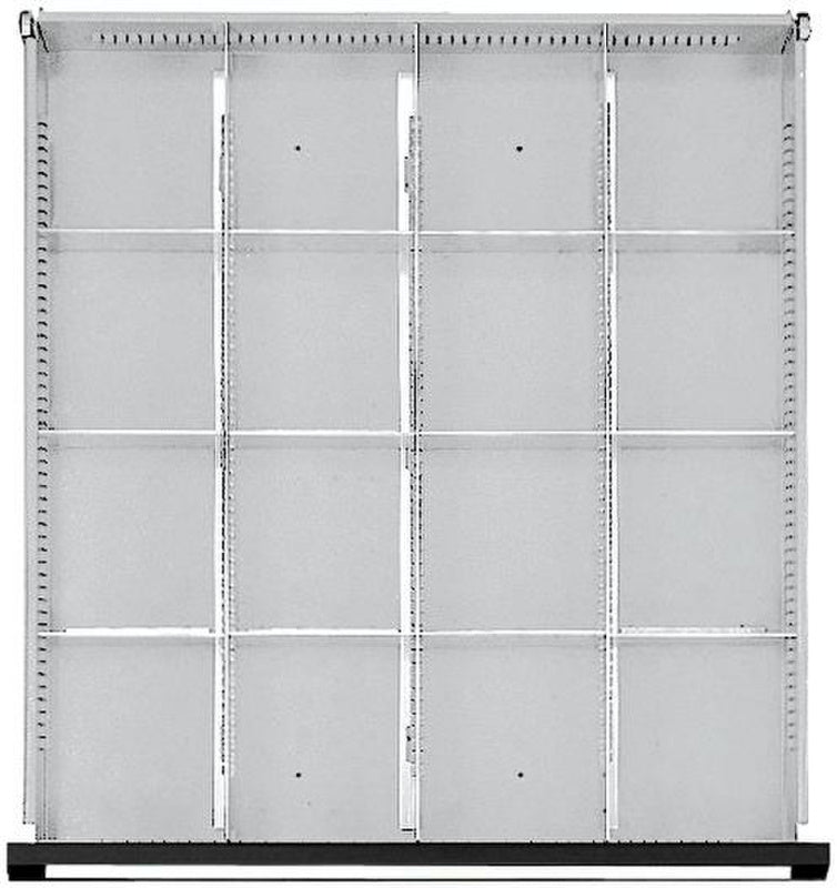 Přihrádkové lišty a přihrádkové dělicí lišty, 16 přihrádek