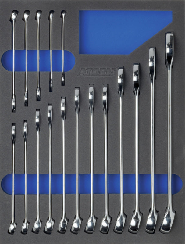 vložka z tvrdé pěny s nářadím, sada očkových otevřených klíčů