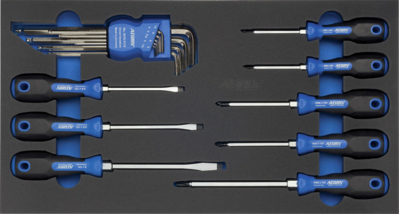 Vložka z tvrdé pěny s nářadím, sada šroubováků