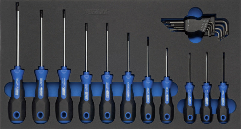 Vložka z tvrdé pěny s nářadím, sada šroubováků TX