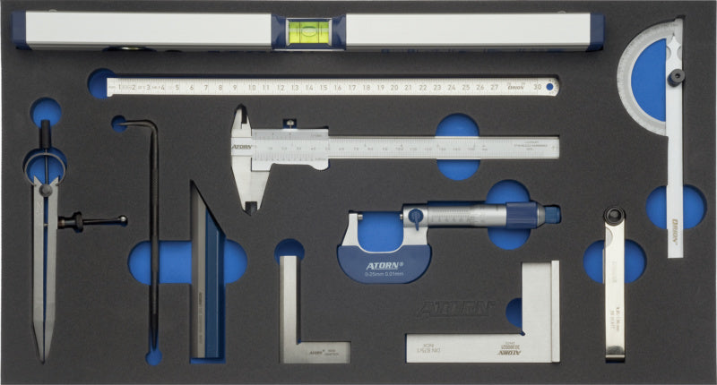 Vložka z tvrdé pěny s nářadím, sada měřicích zařízení